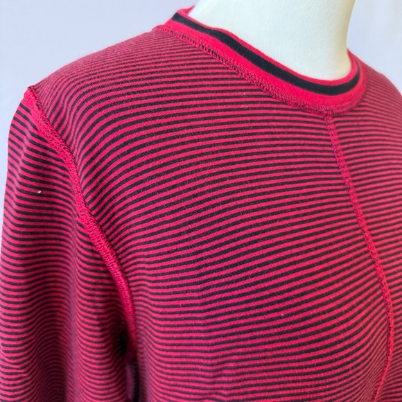 IRIDIUM REVERSIBLE TOP PULL ON PIMA COTTON STRIPES COMFY CREWNECK CASUAL S - Picture 6 of 8